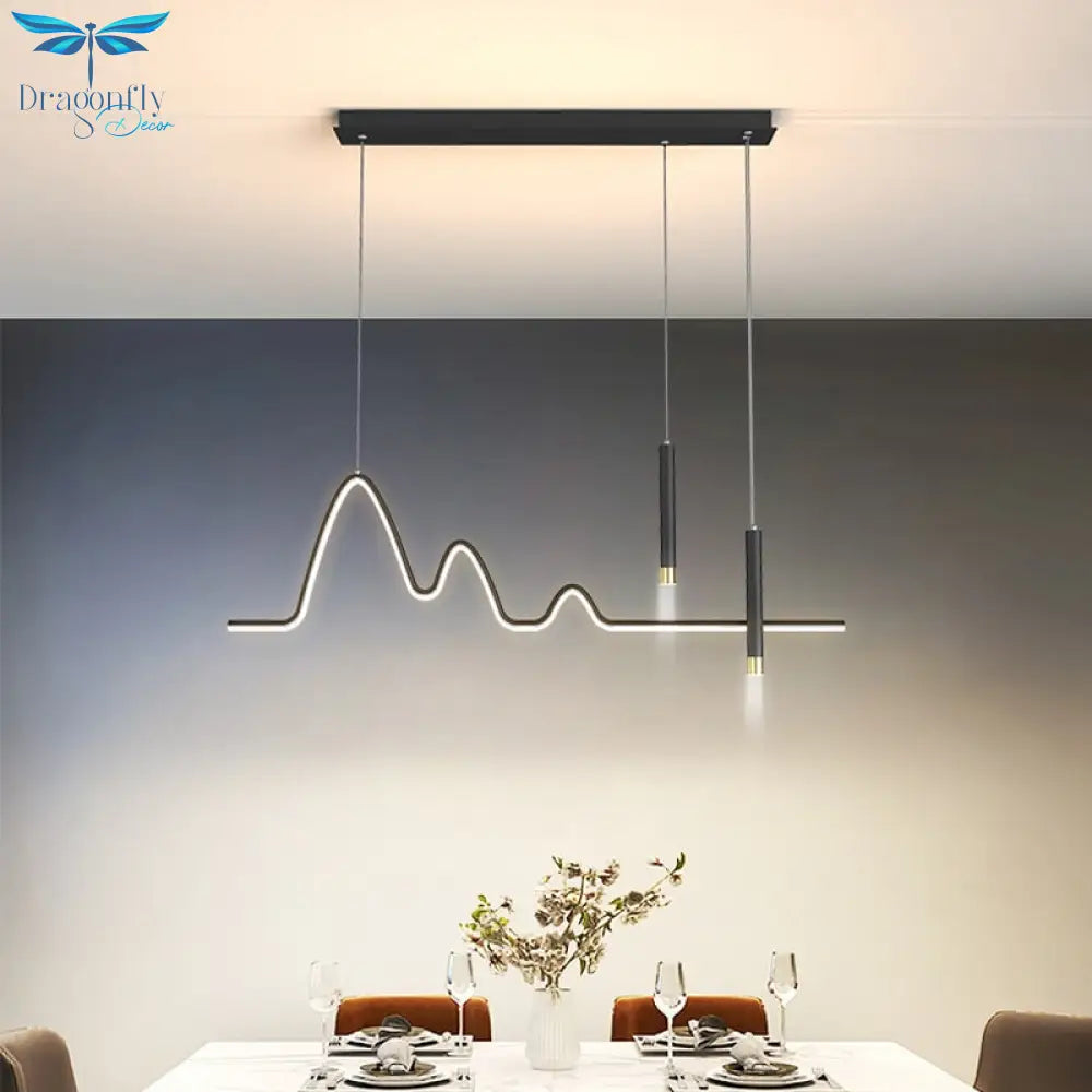 Dining Room Lamp Chandelier Light Luxury Lamps Modern Minimalist Dining Table Bar Nordic Strip