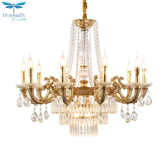 Éclat - High Quality French Contemporary Luxury All Copper Led Crystal Chandelier For Living Room