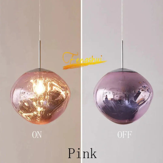 Ela - Nordic Led Lava Pendant Light Pink / W1 15Cm Lighting