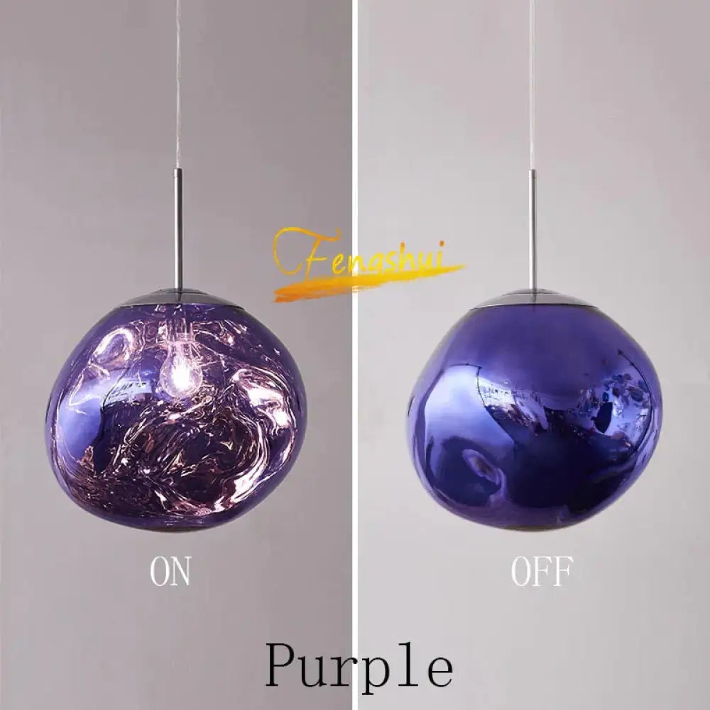 Ela - Nordic Led Lava Pendant Light Purple / W1 15Cm Lighting