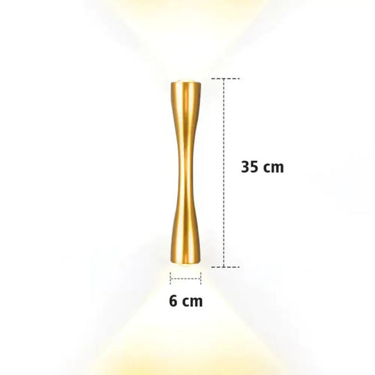 Elaine | Outdoor Waterproof Lamp Gold 35Cm / 13.7’ Warm White Lighting