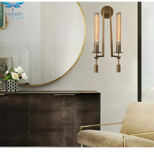 Elegant Copper Wall Sconce Lamp - Versatile Lighting For Living Room Bedroom And More