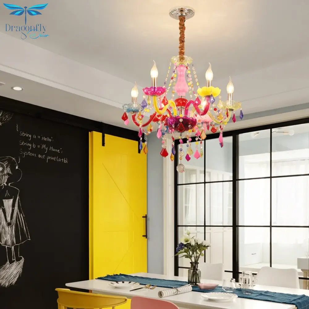Elegant Led Glass Chandelier - Exquisite Ceiling - Mounted Lighting For Living Room Bedroom