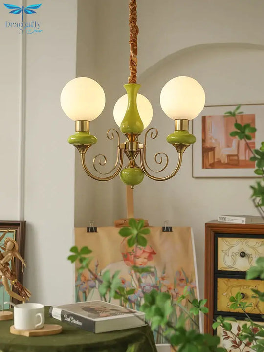 Elise Nordic Retro Pastoral Cream Style Chandelier - French Homestay Led Lighting For Bedrooms And