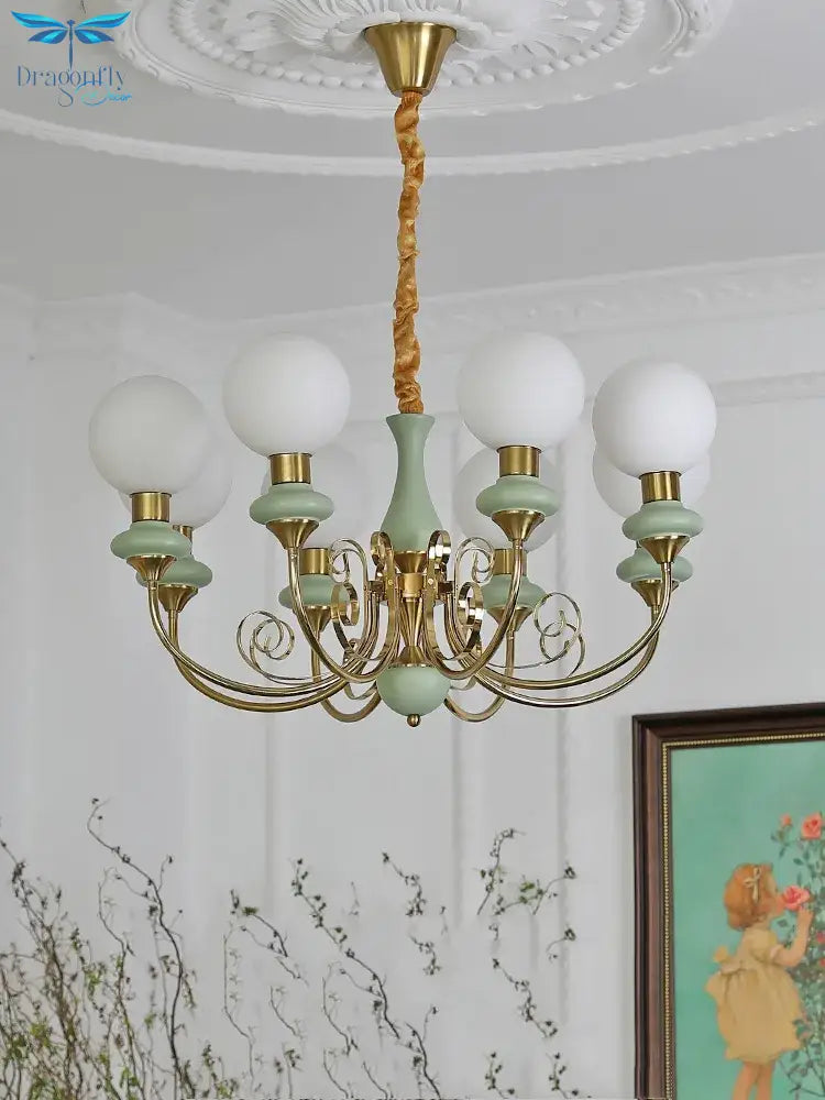 Elise Nordic Retro Pastoral Cream Style Chandelier - French Homestay Led Lighting For Bedrooms And
