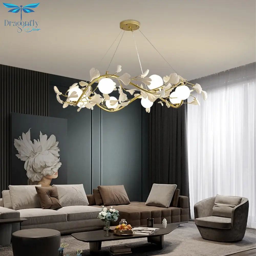 Elsa Nordic Luxury Leaves Led Chandelier: A Modern Masterpiece For Your Home Pendant Light