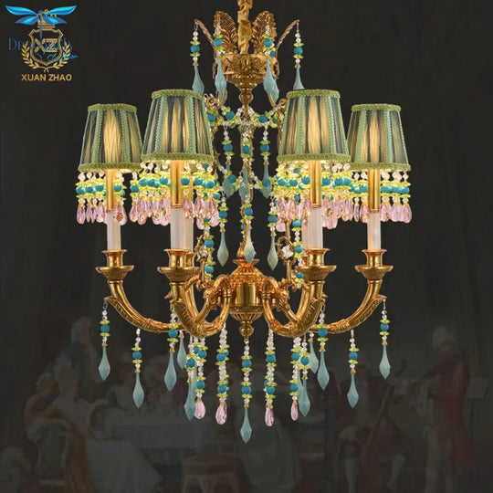 Émeraude - French Green Pendant Lamps Shade Lighting Room American Loft Chandelier Chandelier