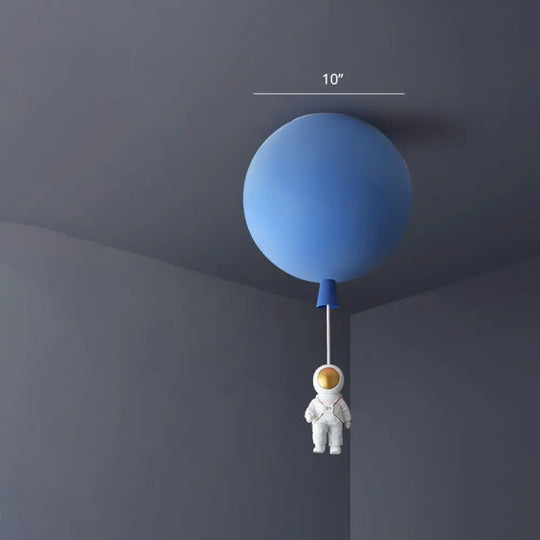 Emerson - Balloon & Astronaut Ceiling Lamp Kids Acrylic Pendant Light Blue