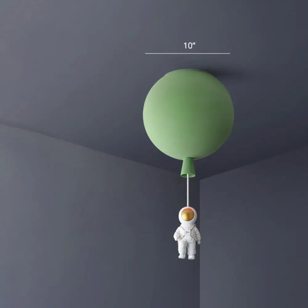 Emerson - Balloon & Astronaut Ceiling Lamp Kids Acrylic Pendant Light Green