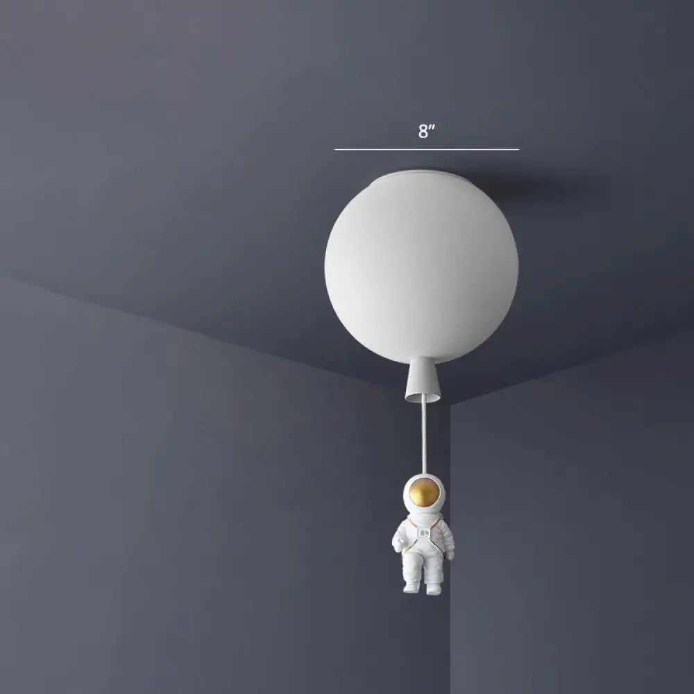 Emerson - Balloon & Astronaut Ceiling Lamp Kids Acrylic Pendant Light White