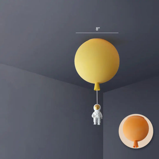 Emerson - Balloon & Astronaut Ceiling Lamp Kids Acrylic Pendant Light Yellow