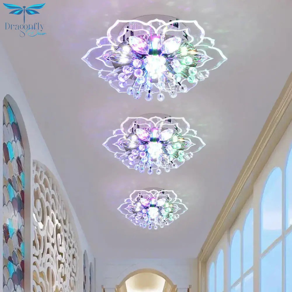Emily’s Modern Minimalist Living Room Lamp Corridor Crystal Ceiling