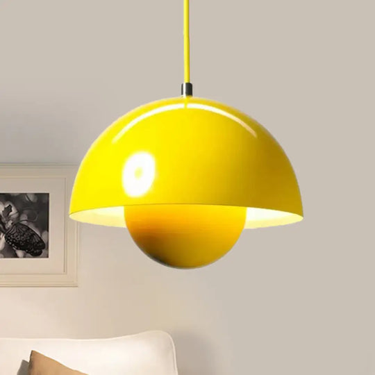 Emma - Nordic Hanging Ceiling Light For Dining Room Silver/Red/Yellow Metal Yellow