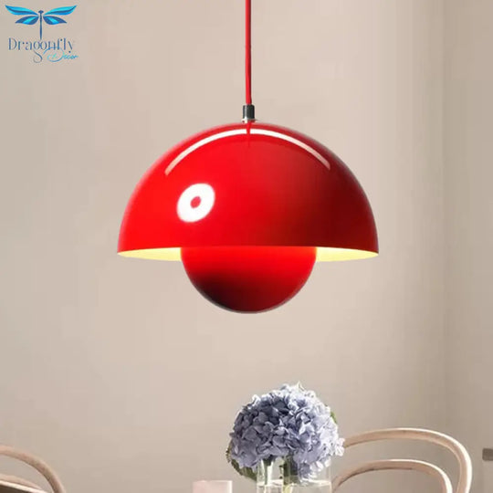 Emma - Nordic Hanging Ceiling Light For Dining Room Silver/Red/Yellow Metal