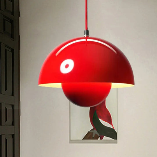 Emma - Nordic Hanging Ceiling Light For Dining Room Silver/Red/Yellow Metal Red