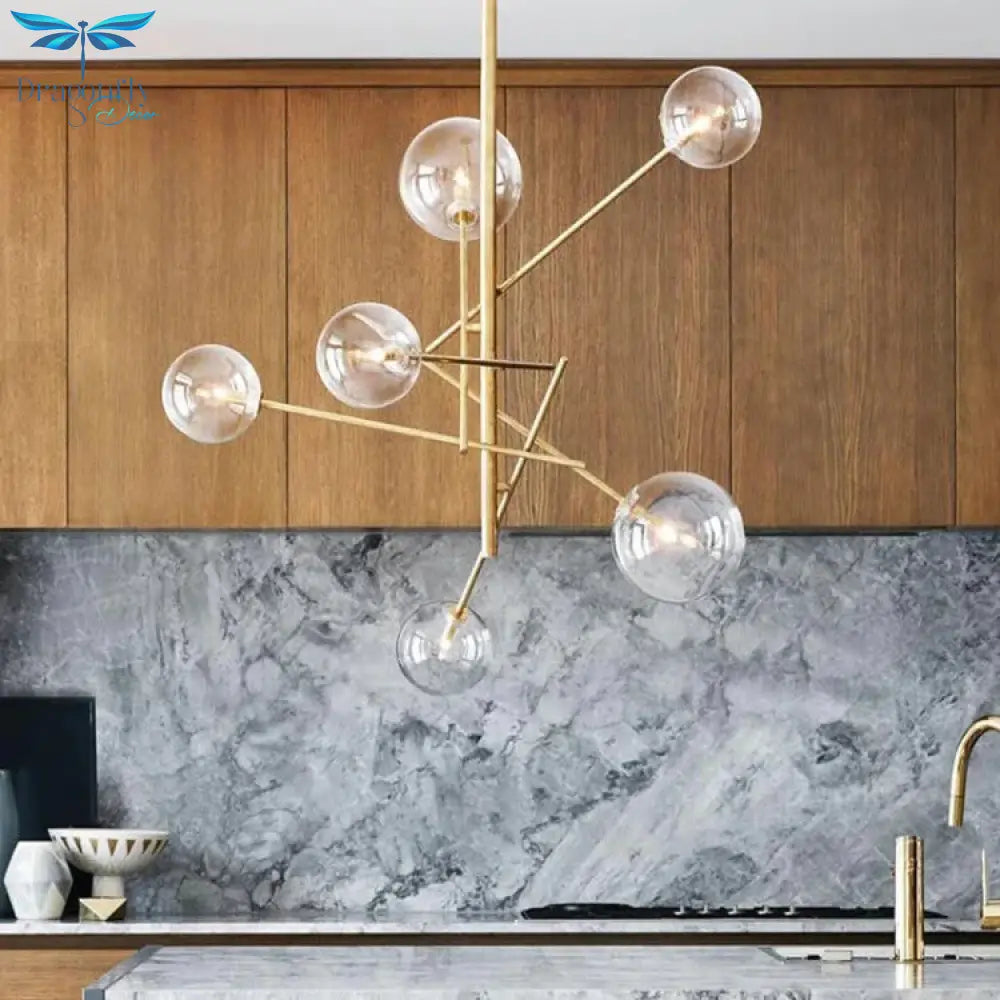 Europe Modern Creative Concise Style Glass Pendant Light Bubbles Study Livingroom Restaurant Cafe