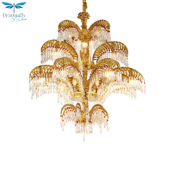 European Villa Classic Crystal Chandelier For Hotel Lobby Living Room And Indoor Spaces Chandeliers
