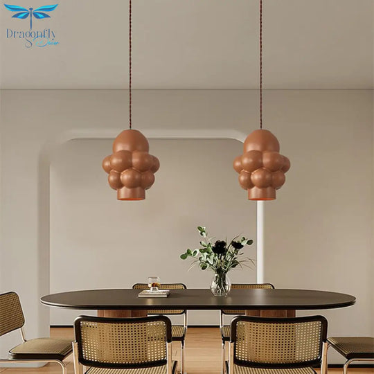 French Creamy Wind Dining Room Led Chandelier Nordic Wabi Sabi Table Bar Bedroom Cloakroom Pendant