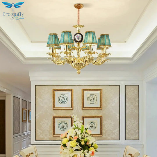 French Palace Decorative Lighting Living Room Pendant Lamp Beside Luxury Chandelier Brass Antique