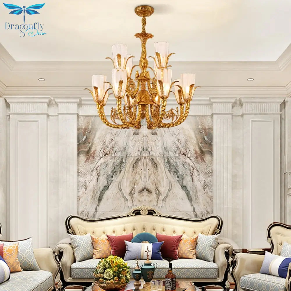 French Style All - Copper Luxury Vintage Chandelier Indoor Warm Romantic Villa Hall Bedroom Study