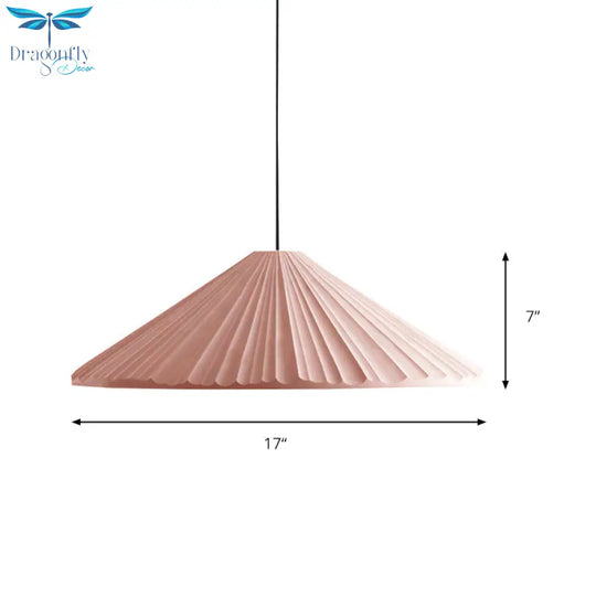 Furud - Nordic Style Fold Cone Pendant Light 1 Head Resin Hanging For