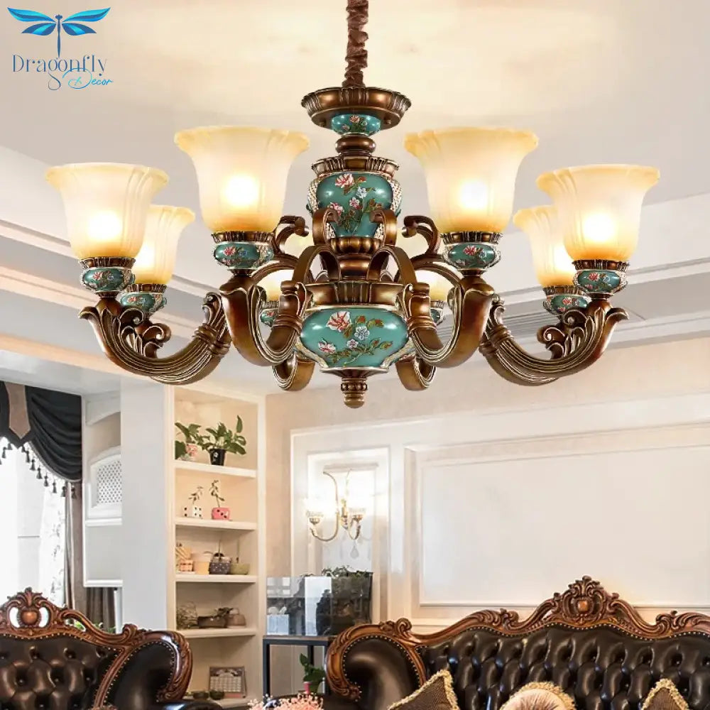 Genevieve European Vintage Resin Chandelier - Luxurious Lighting For Living Rooms Villas And