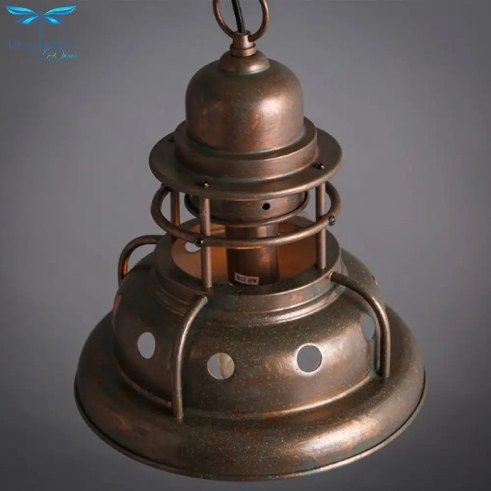 Giorgia - Industrial Painted Oxidized Copper Metal Pendant Light