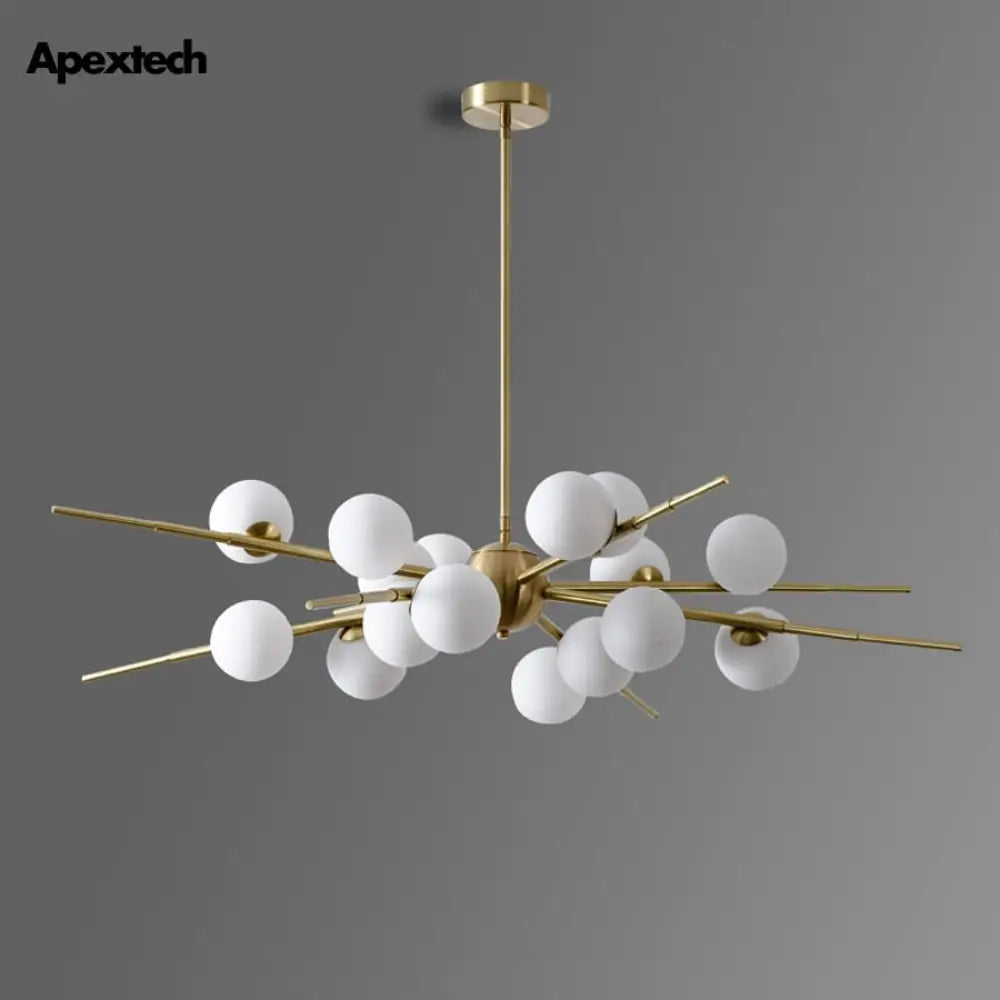 Glass Ball Led Chandelier Modern Luxury Living Dining Room Hanging Lights Indoor Ceiling Mounted