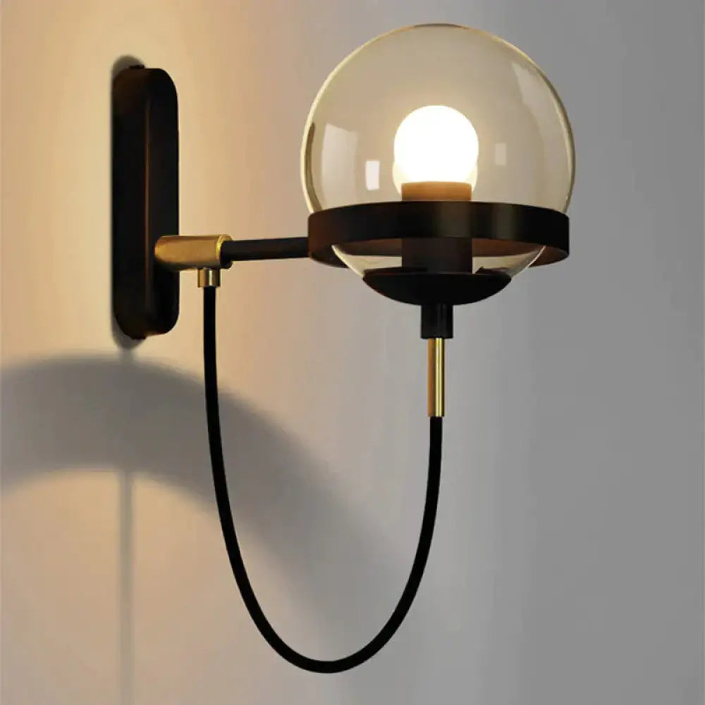 Glass Ball Magic Bean Copper Wall Lamp Creative Dining Room Living Bedroom Bedside Corridor Art
