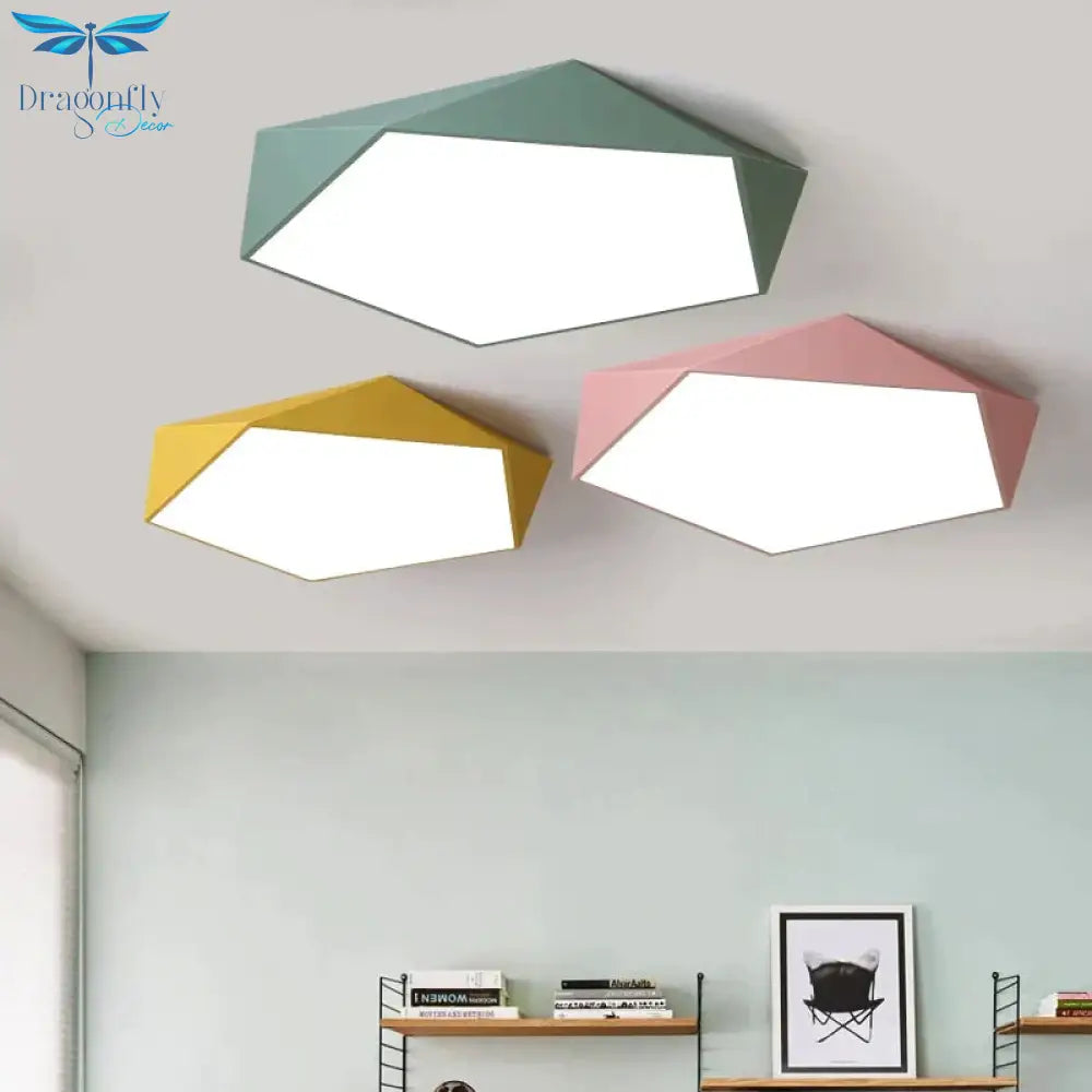 Greta - Macarons Ceiling Lights Colorful Lampshade Lamp For Living Room Bedroom Kids Mount Indoor
