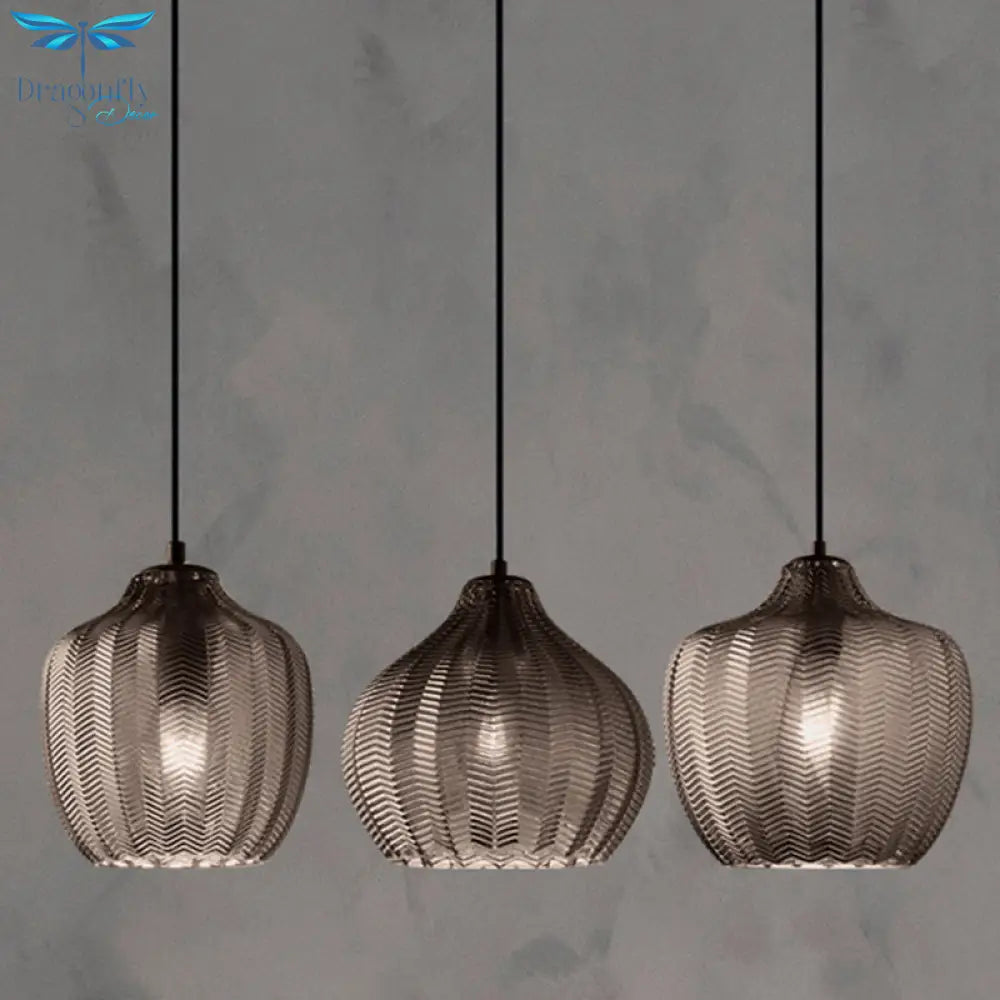 Grumium - Nordic Style Wavy Glass Pendant Ceiling Light Dining Room Dã©Cor