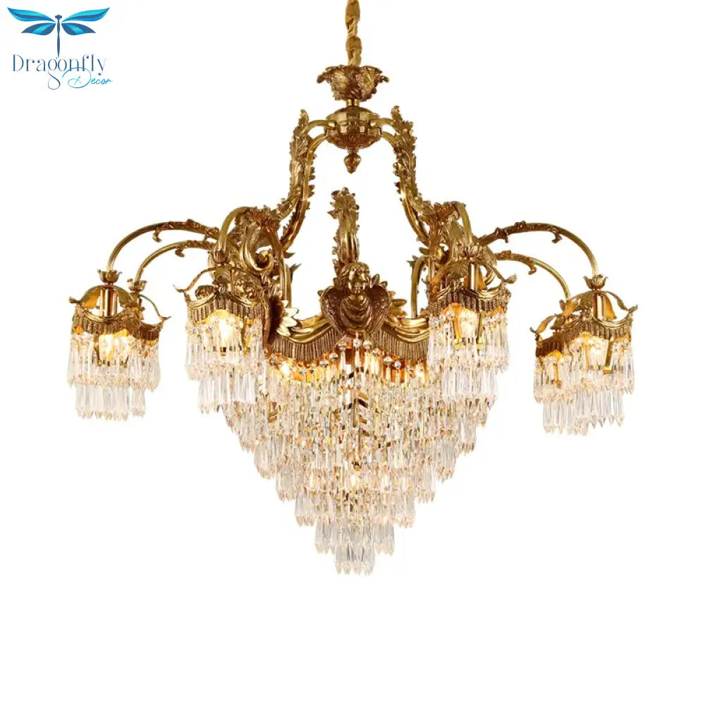 Hestia - European Style Living Room Lamp Crystal Villa Chandelier Light Luxury Atmosphere Hotel