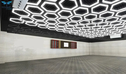 High Brightness Linkable 80Mm Wide Hexagon Light For Garage Car Beauty Detailing Repair Ceiling