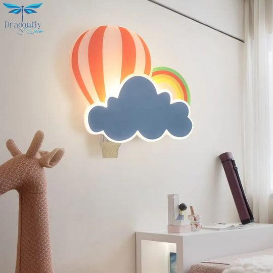 Hot Air Balloon Cloud Wall Light Creative Children Lamp For Bedroom Bedside Lighting Led Indoor