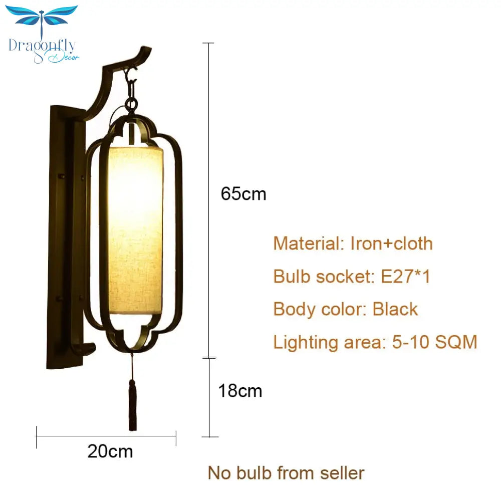 Hotel Corridor Chinese Wall Lamp Banquet Hall Tea House Bedside Lobby Bedroom Living Room Sconce