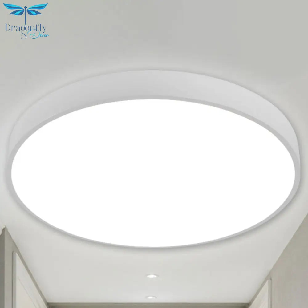 Illuminate Your Pathway: Round Nordic Led Flush Mount Ceiling Light With Acrylic Diffuser