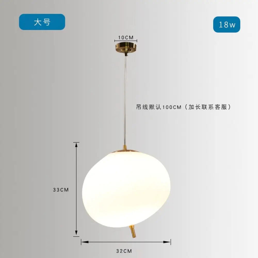 Individual Postmodern Luxury Glass Pendant Light With Touch Switch Home Decor Bedside Bedroom Lamp