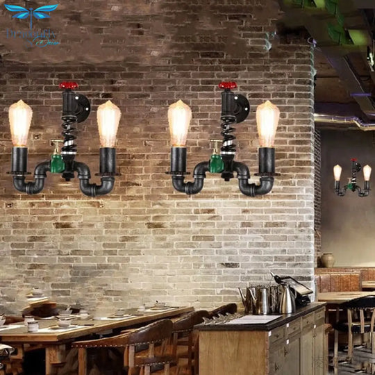 Industrial Light Design Wall Lamp Restaurant Coffee Shop Bar American Retro Gear Creative Bedroom