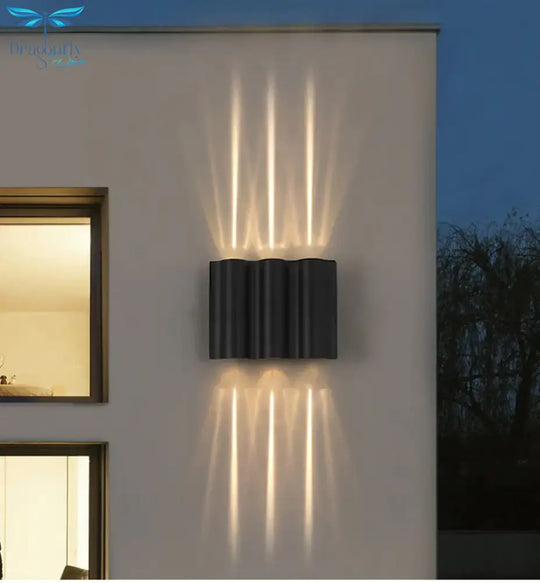 Ip65 Waterproof Led Outdoor Lighting Alumunim Wall Lamp Garden Villa Porch Sconce Lightings Black
