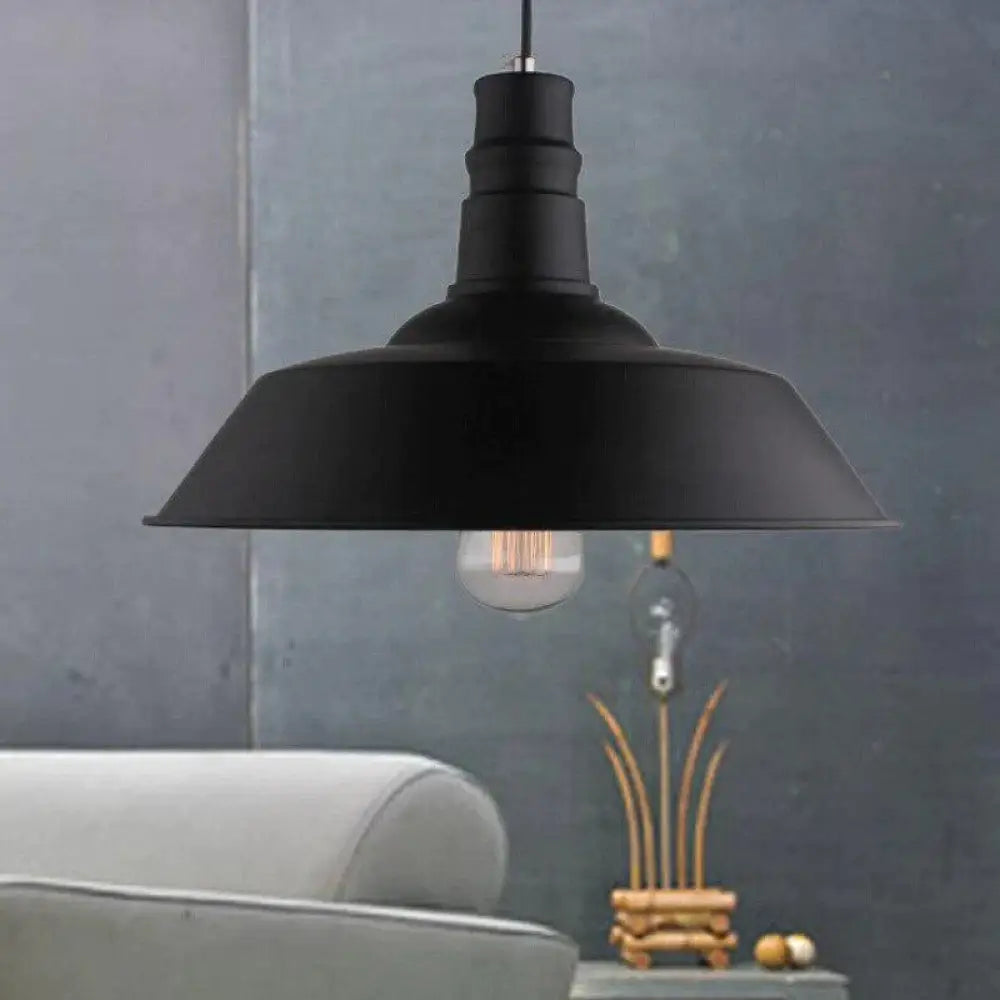 Iron Cord Pendant Lamp E27/E26 Hanging For Dinning Room Loft Retro Light Fixture Light Black Dia