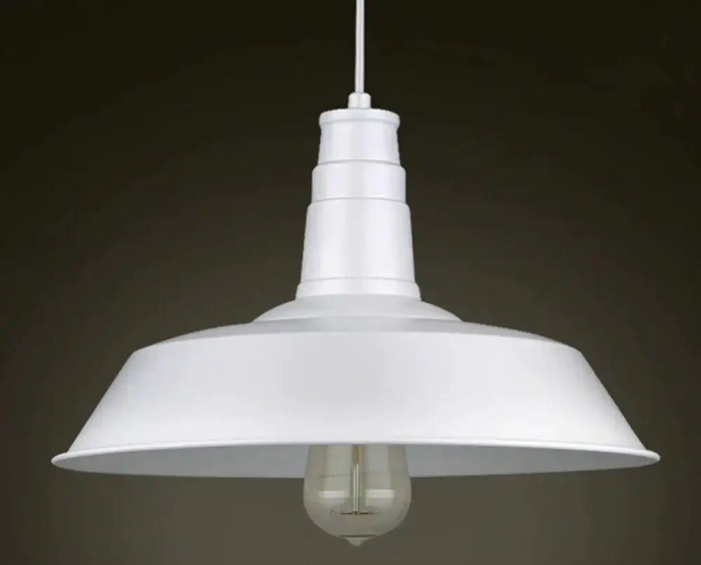 Iron Cord Pendant Lamp E27/E26 Hanging For Dinning Room Loft Retro Light Fixture Light White Dia