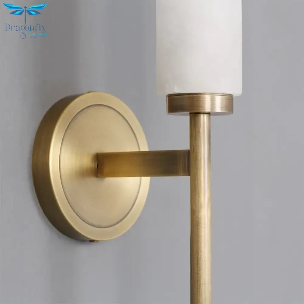 Isabella - Modern Marble And Copper Wall Light Stylish Bedroom Living Room Sconce Wall Light