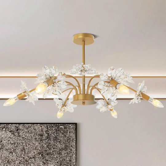 Isla - Exquisite Gold Ceiling Pendant Chandelier 7 Light Candle Style With / B