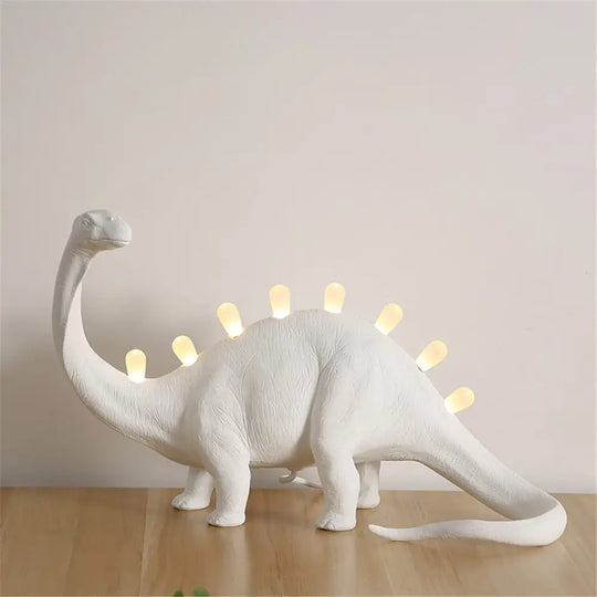 Jurassic Dinosaur Resin Table Lamps - Brontosaurus & T - Rex Led Desk Lamp Home Art Decor Bedroom