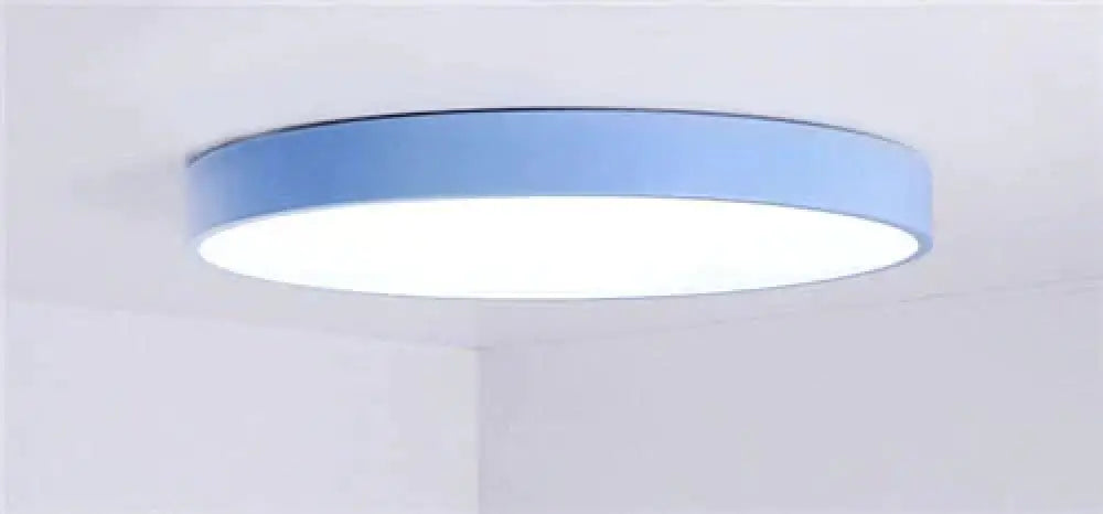 Kaley - Super Slim Led Surface Mount Light With Remote Control Blue / Dia23 X H5Cm Warm White