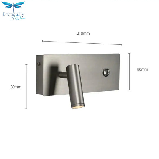 Kane | Nickel Led Dimmable Reading Wall Light Lamp