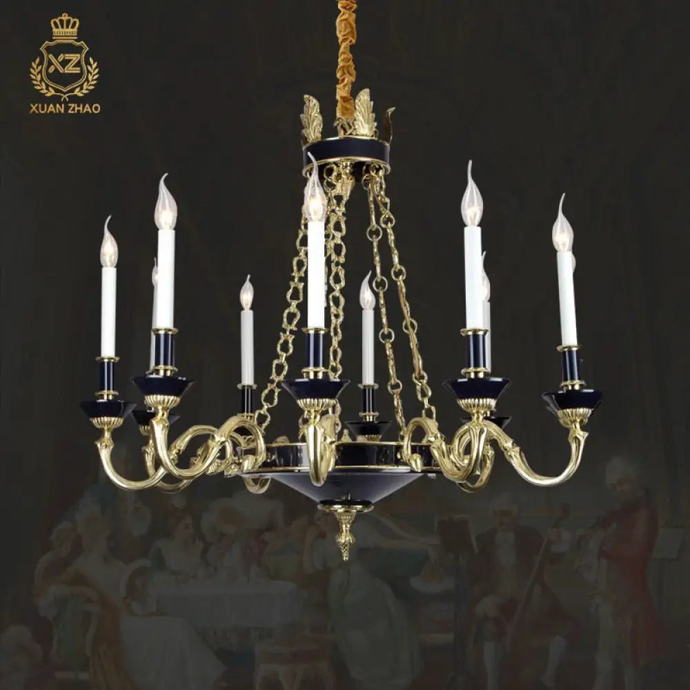 L’élégance - French Handmade Luxury Ceiling Candle Living Room Bedroom Chandelier 6Lights D75