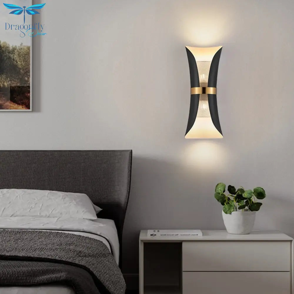 Lara’s Black & Gold Led Wall Sconce For Bedroom Aisle Living Room Light