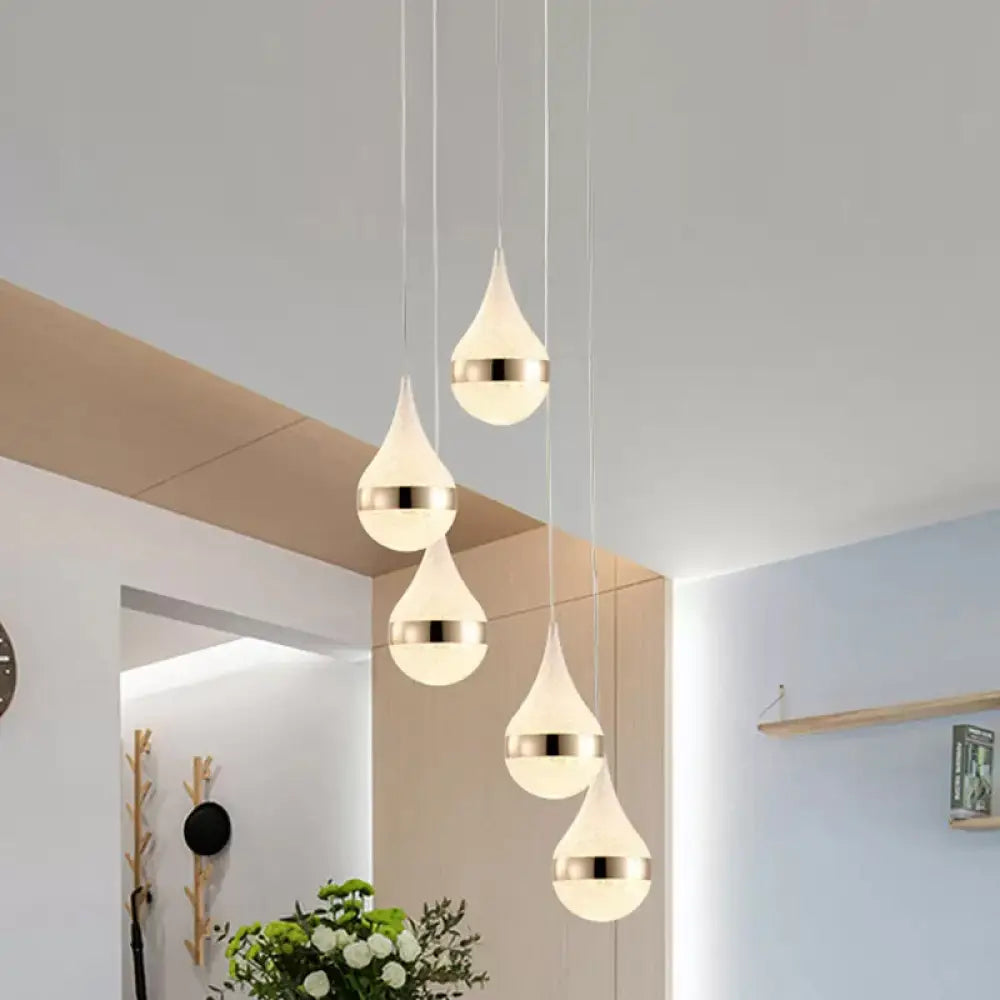 Layla - Contemporary Pendant Light White / Natural