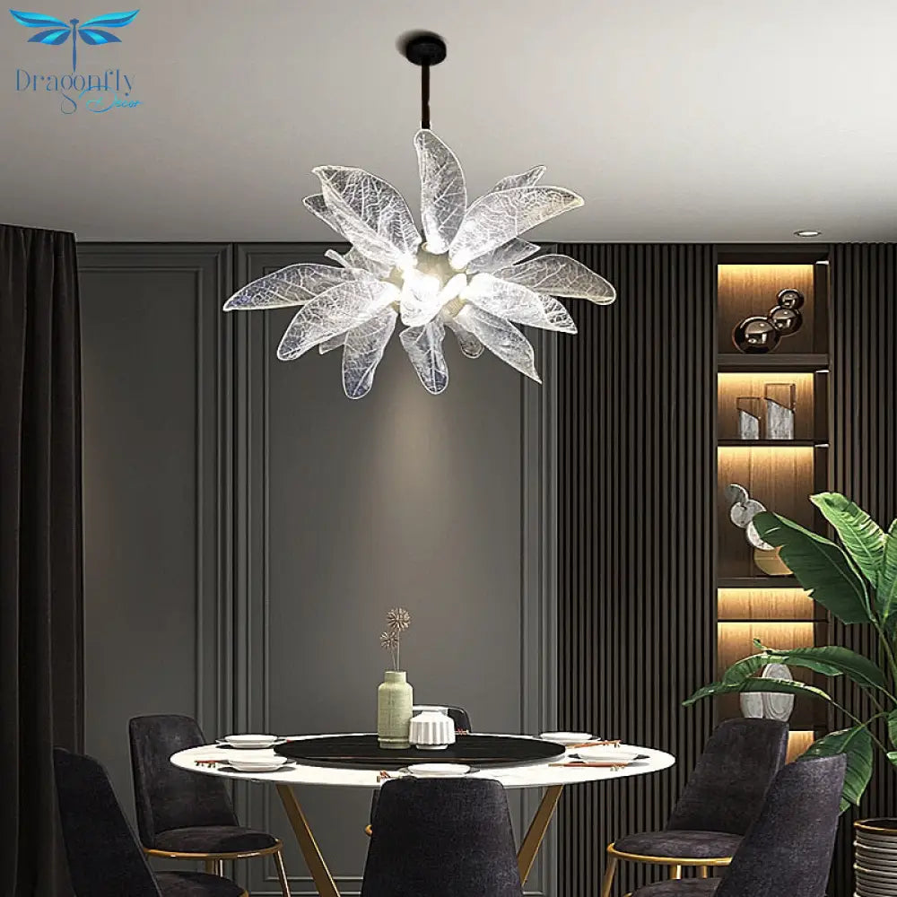 Led Balck Chandelier For Living Room Creative Design Home Decor Indoor Lighting Luxury Hanging Lamp